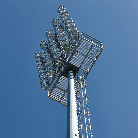 Stadium floodlight towers